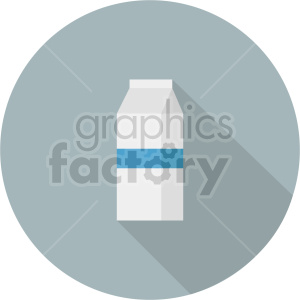 milk carton on gray circle background vector