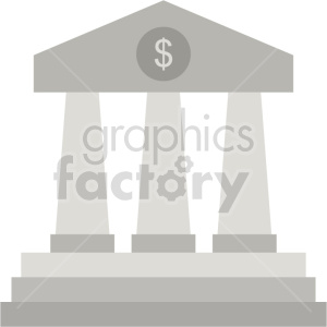 bank pillars vector clipart icon