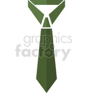 Clipart image of a green necktie vector illustration.