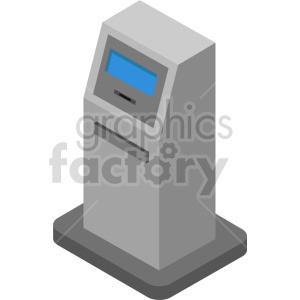 isometric atm vector icon clipart 8