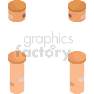 isometric boxes vector icon clipart 7