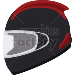 black motorcycle helmet vector clipart