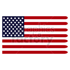 The image depicts a stylized version of the flag of the United States of America, commonly known as the American flag. It features the iconic design of thirteen horizontal red stripes alternating with white and a blue rectangle in the canton, bearing fifty white stars representing the fifty states.
