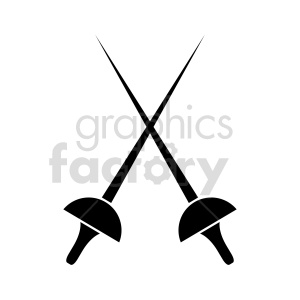 fencing swords vector clipart icon