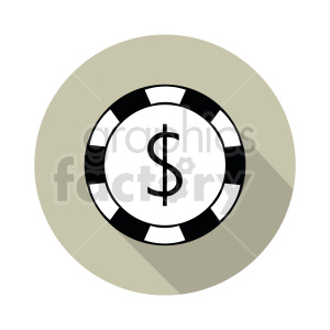 Casino Chip with Dollar Sign