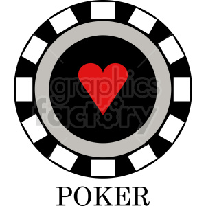 poker chip vector clipart 010