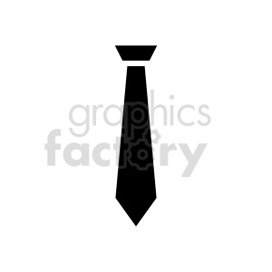 A simple black clipart image of a necktie.