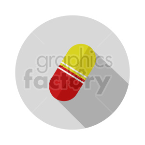 Colorful pill illustration on a gray background, representing medicine or prescription drugs.