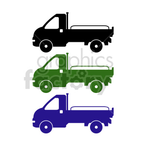 Truck Silhouette in Multiple Colors