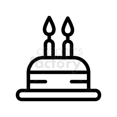 two year birthday cake clipart