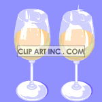 Animated wine glasses cheering