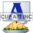 This animated GIF shows a thanksgiving turkey, with a blue spinning letter a on a card above it