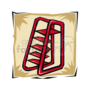 Red step ladder 