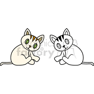 Mirror image of two kittens, one in black and white