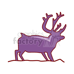 The clipart image features a stylized illustration of a deer, specifically a buck, which is characterized by its notable antlers.
