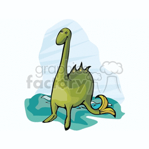 Cartoon Sauropod Dinosaur - Ancient Dinosaurs