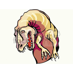 Colorful Dinosaur Illustration – Roaring Ancient Dino