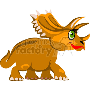 Cartoon Triceratops - Funny Dinosaur