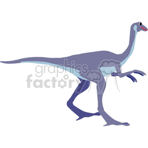 Cartoon Dinosaur Illustration - Playful Blue Dino