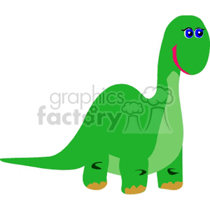 Friendly Cartoon Dinosaur Illustration - Kid-Friendly Dino