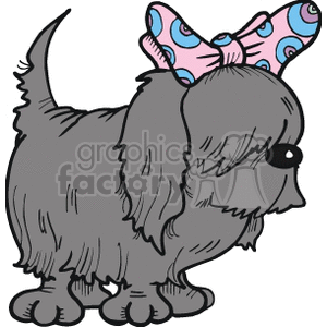 Cute Dog with Pink Polka Dot Bow Tie