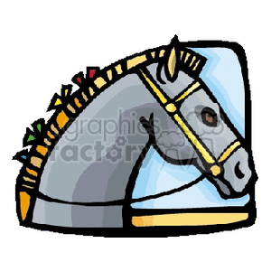Colorful Horse Head for Farm and Animal Themes