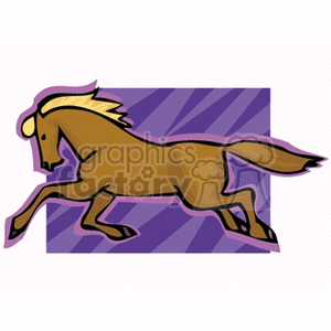 Running Horse for Farms and Animal Graphics