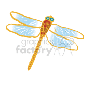 Yellow and red dragon fly