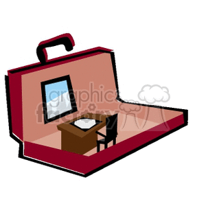 Office Inside Briefcase