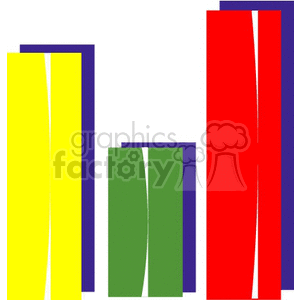 Abstract clipart image with geometric shapes in yellow, green, and red colors.