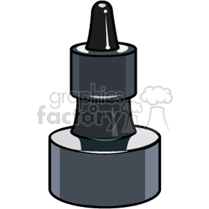 Clipart image of a black inkwell