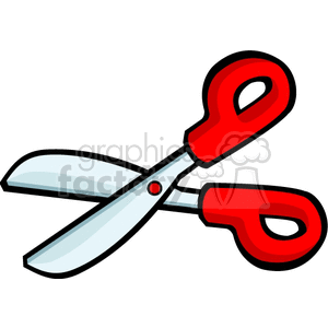 Scissors with Red Handles