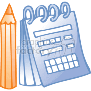 Planner and pencil