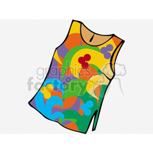 Colorful Graphic Sleeveless Top