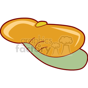 A clipart image of a yellow and green French beret