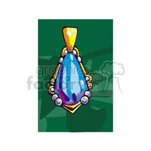 Blue sapphire and gold pendant charm