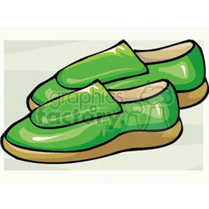 Green Slip-On Shoes