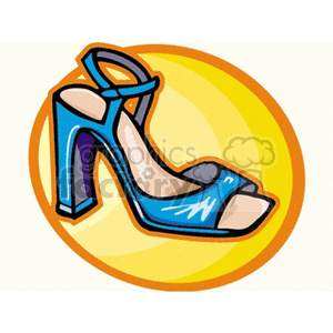 Stylish Blue High-Heeled Shoe