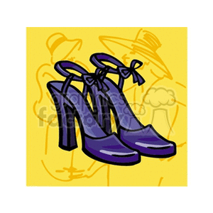 Stylish Purple High-Heeled Shoes