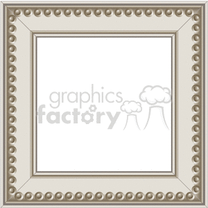 A square, ornate picture frame with a decorative bead pattern around the border.