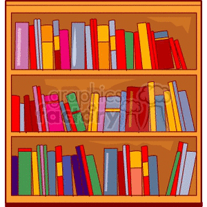 Colorful Bookshelf for Educational Use