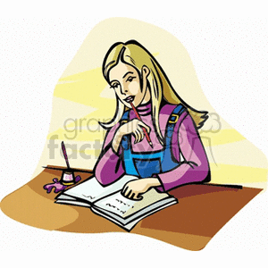 Girl Studying - Education and Learning