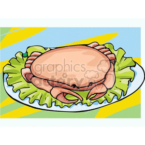 Crab on Lettuce Plate