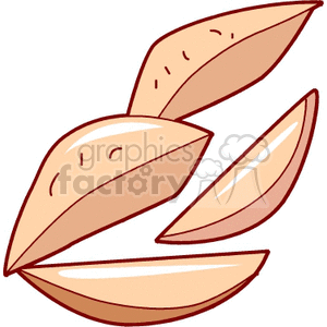 Clipart image of potato wedges.