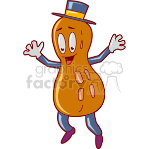 Funny Peanut Character