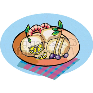 Illustration of a Gourmet Dinner Plate