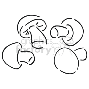 Line Art Mushroom