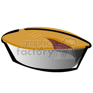 A clipart image of a baked pie with a golden-brown crust, set in a pie tin, suggesting a delicious dessert or bakery item.