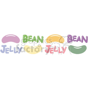 Colorful jellybeans surrounded by the words 'Jelly' and 'Bean' in various colors.