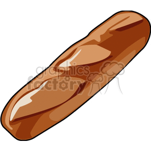 Illustration of a single loaf of bread with a brown crust.